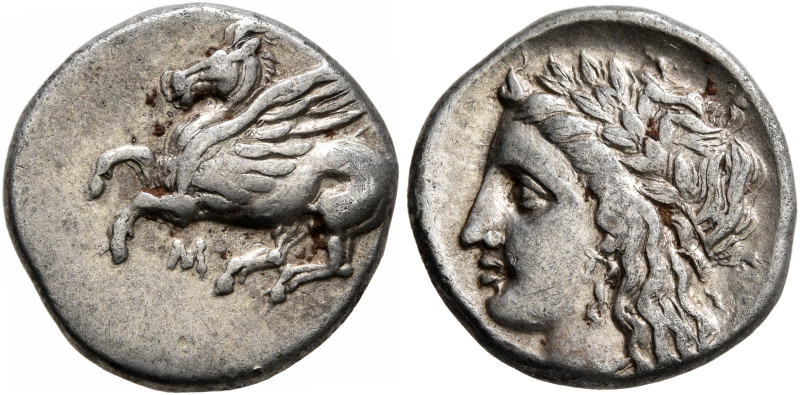 AKARNANIA. Uncertain. Circa 330-280 BC. Drachm (Silver, 14 mm, 2.30 g, 6 h). Peg...