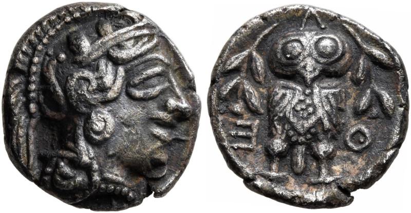 ATTICA. Athens. Circa 430s-420s BC. Hemidrachm (Silver, 13 mm, 2.13 g, 1 h). Hea...