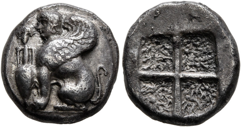 ISLANDS OFF IONIA, Chios. Circa 400-380 BC. Drachm (Silver, 14 mm, 3.56 g). Sphi...