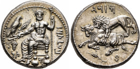 CILICIA. Tarsos. Mazaios, satrap of Cilicia, 361/0-334 BC. Stater (Silver, 22 mm, 10.90 g, 11 h). &#67649;&#67663;&#67659;&#67669;&#67667;&#67654; ('b...