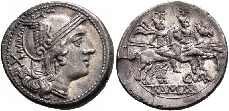 C. Varro, 209-208 BC. Denarius (Silver, 19 mm, 4.26 g, 6 h), uncertain mint in S...