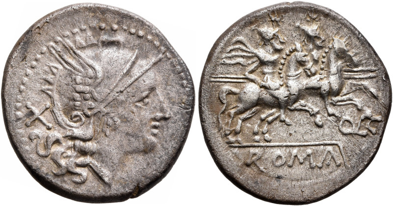 Q. Lutatius Cerco, 206-200 BC. Denarius (Silver, 20 mm, 4.30 g, 7 h), uncertain ...