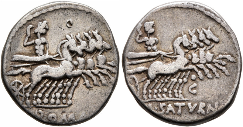 Lucius Appuleius Saturninus, 104 BC. Denarius (Silver, 17 mm, 3.83 g, 6 h), Rome...