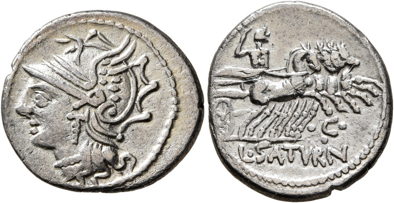 Lucius Appuleius Saturninus, 104 BC. Denarius (Silver, 20 mm, 3.72 g, 9 h), Rome...