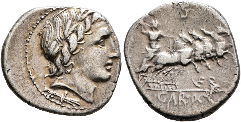 Gargilius, Ogulnius, and Vergilius, 86 BC. Denarius (Silver, 20 mm, 3.57 g, 9 h)...