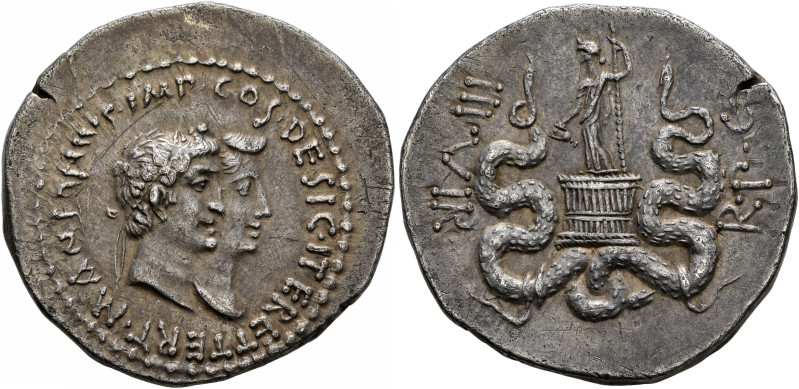 Mark Antony and Octavia, 40-35 BC. Cistophorus (Silver, 27 mm, 12.00 g, 12 h), E...