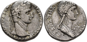 SYRIA, Seleucis and Pieria. Antioch. Nero, with Agrippina Junior, 54-68. Tetradrachm (Silver, 23 mm, 14.94 g, 12 h), RY 3 and CY 105 = 56/7. NEPΩNOΣ K...