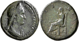 Sabina, Augusta, 128-136/7. Dupondius (Orichalcum, 24 mm, 10.62 g, 12 h), Rome, circa 130-133. [SABINA AVGVSTA] HADRIANI AVG P P Diademed, laureate an...