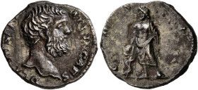 Clodius Albinus, as Caesar, 193-195. Denarius (Silver, 17 mm, 3.39 g, 12 h), Rome, 194-195. D CLOD SEPT ALBIN CAES Bare head of Clodius Albinus to rig...