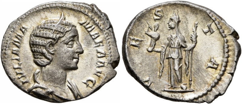 Julia Mamaea, Augusta, 222-235. Denarius (Silver, 19 mm, 2.73 g, 6 h), Rome, 226...