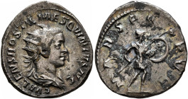 Hostilian, as Caesar, 250-251. Antoninianus (Silver, 21 mm, 3.64 g, 12 h), Rome, 250-251. C VALENS HOSTIL MES QVINTVS N C Radiate and draped bust of H...