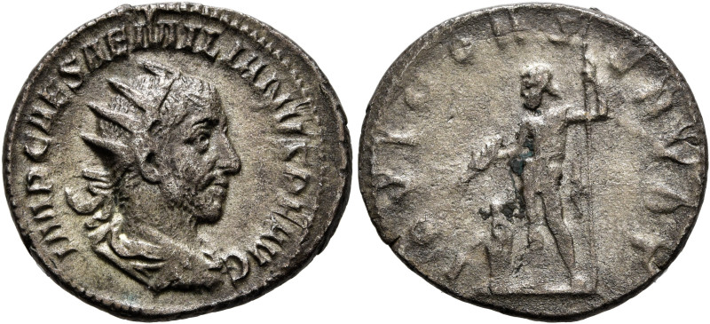 Aemilian, 253. Antoninianus (Silver, 21 mm, 3.19 g, 12 h), Rome. IMP CAES AEMILI...