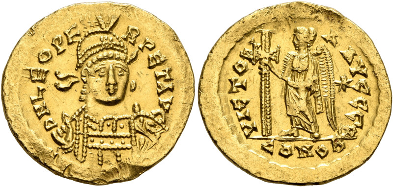 Leo I, 457-474. Solidus (Gold, 20 mm, 4.50 g, 6 h), Constantinopolis, circa 457-...