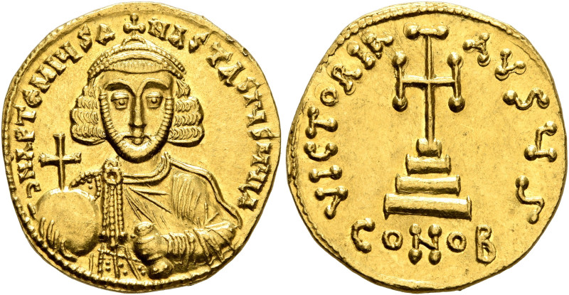 Anastasius II Artemius, 713-715. Solidus (Gold, 20 mm, 4.35 g, 6 h), Constantino...