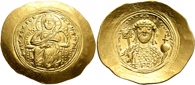 Constantine IX Monomachus, 1042-1055. Histamenon (Gold, 29 mm, 4.42 g, 6 h), Con...