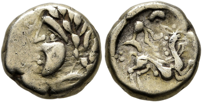 NORTHWEST GAUL. Carnutes. Circa 100-50 BC. 1/4 Stater (Electrum, 10 mm, 1.50 g, ...
