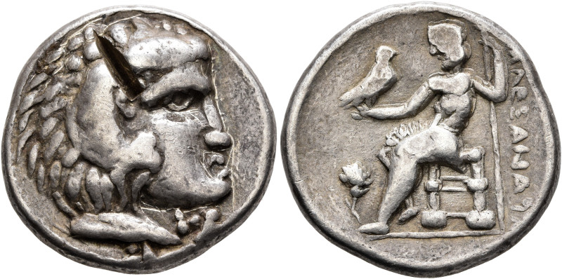 LOWER DANUBE. Uncertain tribe. 3rd century BC. Tetradrachm (Silver, 25 mm, 16.70...