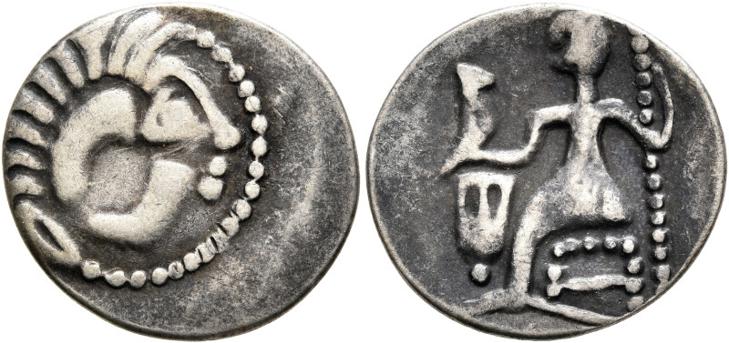 LOWER DANUBE. Uncertain tribe. Circa 2nd-1st centuries BC. Drachm (Silver, 20 mm...