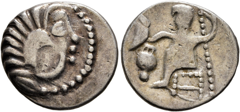 LOWER DANUBE. Uncertain tribe. Circa 2nd-1st centuries BC. Drachm (Silver, 18 mm...