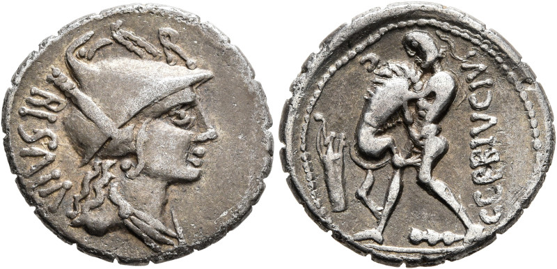 LOWER DANUBE. Geto-Dacians. Circa 2nd century BC. Denarius (Silver, 19 mm, 4.25 ...