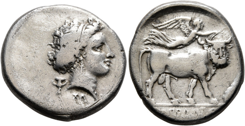 CAMPANIA. Neapolis. Circa 300-275 BC. Didrachm or Nomos (Silver, 20 mm, 7.14 g, ...