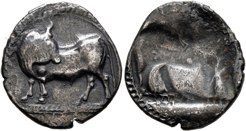 LUCANIA. Sybaris. Circa 550-510 BC. 1/3 Stater or Drachm (Silver, 18 mm, 2.17 g)...