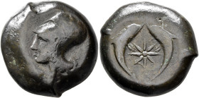 SICILY. Syracuse. Dionysios I, 405-367 BC. Drachm (Bronze, 27 mm, 28.54 g, 3 h). [ΣYPA] Head of Athena to left, wearing Corinthian helmet decorated wi...