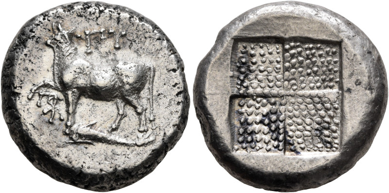 THRACE. Byzantion. Circa 387/6-340 BC. Tetradrachm (Silver, 23 mm, 14.87 g), Rho...