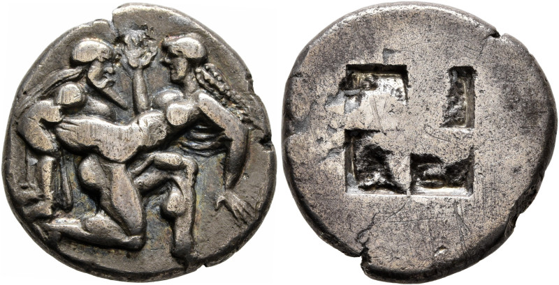 ISLANDS OFF THRACE, Thasos. Circa 480-463 BC. Stater (Silver, 21 mm, 8.29 g). Nu...