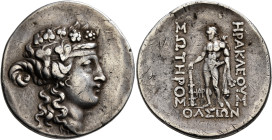 ISLANDS OFF THRACE, Thasos. Circa 148-90/80 BC. Tetradrachm (Silver, 34 mm, 16.52 g, 12 h). Head of youthful Dionysos to right, wearing tainia and wre...