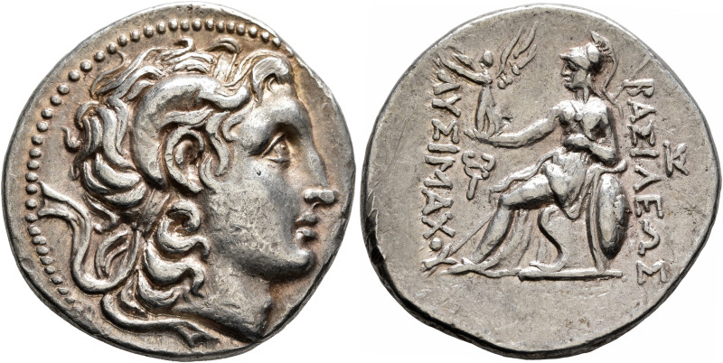 KINGS OF THRACE. Lysimachos, 305-281 BC. Tetradrachm (Silver, 30 mm, 17.10 g, 4 ...