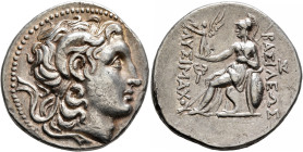 KINGS OF THRACE. Lysimachos, 305-281 BC. Tetradrachm (Silver, 30 mm, 17.10 g, 4 h), Amphipolis, circa 288/7-282/1. Diademed head of Alexander the Grea...