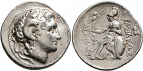 KINGS OF THRACE. Lysimachos, 305-281 BC. Tetradrachm (Silver, 30 mm, 16.83 g, 9 h), Amphipolis, circa 288/7-282/1. Diademed head of Alexander the Grea...