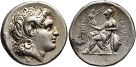 KINGS OF THRACE. Lysimachos, 305-281 BC. Tetradrachm (Silver, 29 mm, 17.00 g, 12 h), Odessos (?). Diademed head of Alexander the Great to right with h...