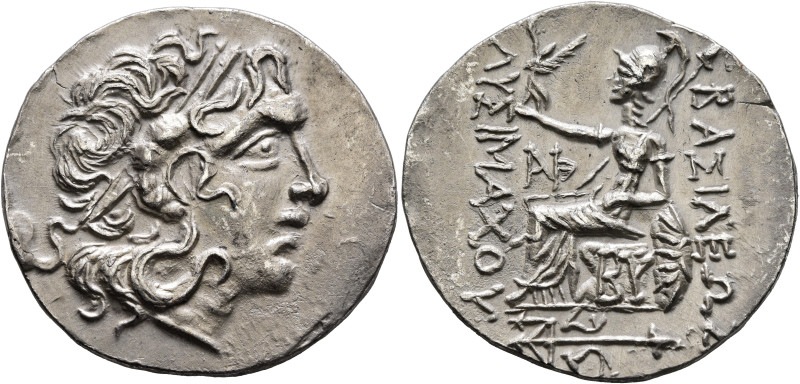 KINGS OF THRACE. Lysimachos, 305-281 BC. Tetradrachm (Silver, 33 mm, 16.16 g, 12...