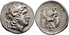 KINGS OF THRACE. Lysimachos, 305-281 BC. Tetradrachm (Silver, 31 mm, 16.84 g, 10 h), uncertain mint (Lysimacheia?). Diademed head of Alexander the Gre...