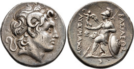 KINGS OF THRACE. Lysimachos, 305-281 BC. Tetradrachm (Silver, 31 mm, 16.71 g, 1 h), Lampsakos, circa 297/6-282/1. Diademed head of Alexander the Great...