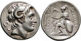 KINGS OF THRACE. Lysimachos, 305-281 BC. Tetradrachm (Silver, 30 mm, 17.00 g, 1 h), Lampsakos, circa 297/6-282/1. Diademed head of Alexander the Great...