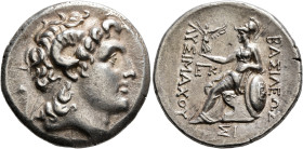 KINGS OF THRACE. Lysimachos, 305-281 BC. Tetradrachm (Silver, 28 mm, 17.20 g, 12 h), uncertain mint in Asia Minor, possibly Silandus. Diademed head of...