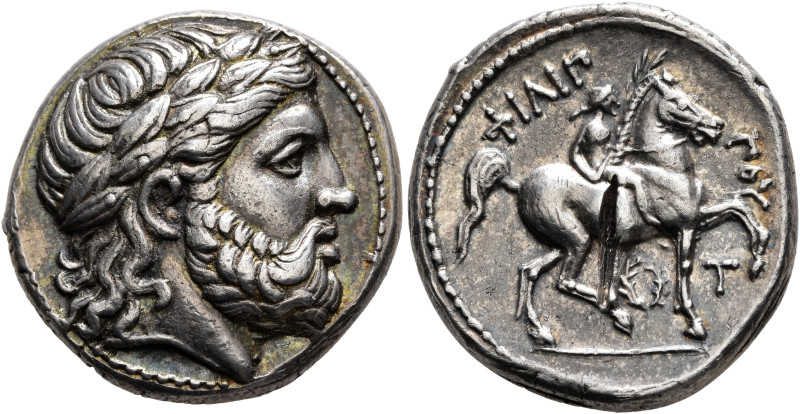 KINGS OF MACEDON. Philip II, 359-336 BC. Tetradrachm (Silver, 23 mm, 14.36 g, 5 ...