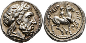 KINGS OF MACEDON. Philip II, 359-336 BC. Tetradrachm (Silver, 22 mm, 14.36 g, 1 h), Amphipolis, struck by Antipater, Polyperchon or Kassander, circa 3...