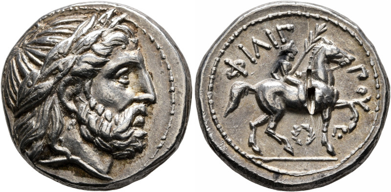 KINGS OF MACEDON. Philip II, 359-336 BC. Tetradrachm (Silver, 23 mm, 14.36 g, 6 ...