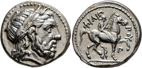 KINGS OF MACEDON. Philip II, 359-336 BC. Tetradrachm (Silver, 24 mm, 14.31 g, 1 h), Amphipolis, struck under Kassander, circa 316-311. Laureate head o...