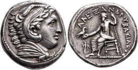 KINGS OF MACEDON. Alexander III ‘the Great’, 336-323 BC. Tetradrachm (Silver, 25 mm, 17.22 g, 10 h), Amphipolis, struck by Antipater under Philip III,...