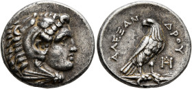 KINGS OF MACEDON. Alexander III ‘the Great’, 336-323 BC. Drachm (Silver, 17 mm, 4.27 g, 12 h), uncertain mint in Macedon or Miletos, struck under Phil...