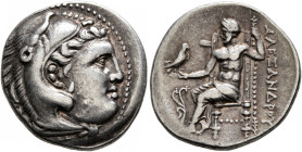 KINGS OF MACEDON. Alexander III ‘the Great’, 336-323 BC. Drachm (Silver, 18 mm, 4.17 g, 12 h), uncertain mint in Greece or Macedon, time of Kassander-...