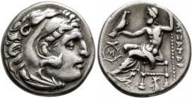 KINGS OF MACEDON. Alexander III ‘the Great’, 336-323 BC. Drachm (Silver, 17 mm, 4.22 g, 12 h), Abydos, struck under Antigonos Monophthalmos or Lysimac...