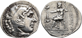  KINGS OF MACEDON. Alexander III ‘the Great’, 336-323 BC. Tetradrachm (Silver, 31 mm, 16.86 g, 12 h), Kos, circa 205-190. Head of Herakles to right, w...