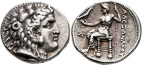 KINGS OF MACEDON. Alexander III ‘the Great’, 336-323 BC. Tetradrachm (Silver, 27 mm, 17.05 g, 12 h), Arados, struck under Ptolemy I as satrap, circa 3...