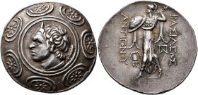 KINGS OF MACEDON. Antigonos II Gonatas, 277/6-239 BC. Tetradrachm (Silver, 31 mm, 17.15 g, 11 h), Amphipolis or Pella, circa 252/1-246. Horned head of...